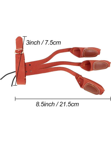 Protector de Brazo y Guantes de Arquería TOPARCHERY Marrón