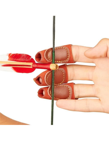 Protector de Brazo y Guantes de Arquería TOPARCHERY Marrón