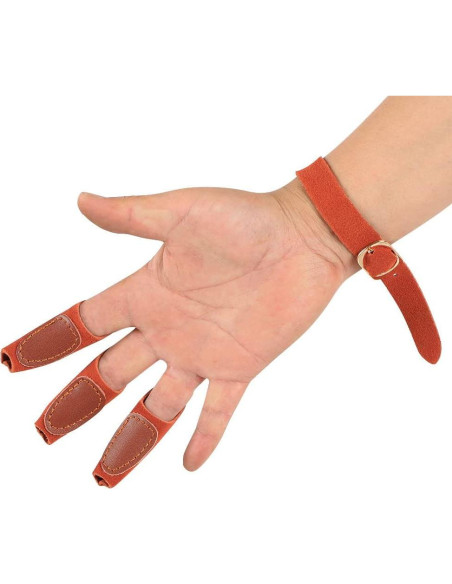 Protector de Brazo y Guantes de Arquería TOPARCHERY Marrón