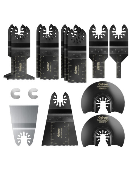 15PCS Cuchillas de Sierra Oscilante Gulrear para Dewalt y Bosch