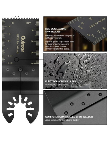 15PCS Cuchillas de Sierra Oscilante Gulrear para Dewalt y Bosch