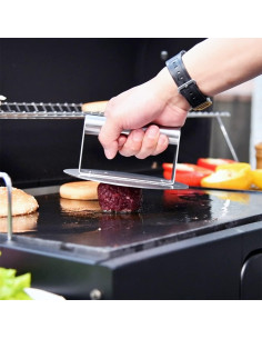 Prensa de Hamburguesas HULISEN Acero Inoxidable 15,75 cm 2