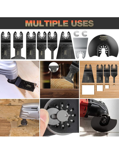 15PCS Cuchillas de Sierra Oscilante Gulrear para Dewalt y Bosch