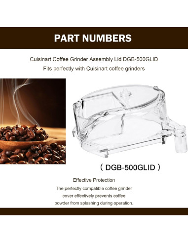 Tapa de Reemplazo DGB-500GLID para Molinillo Cuisinart