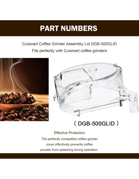 Tapa de Reemplazo DGB-500GLID para Molinillo Cuisinart