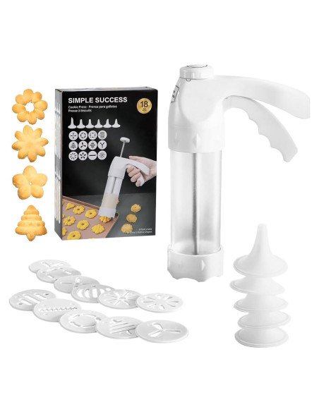 Pistola para Galletas AXWATDEI con 6 Boquillas y 12 Discos