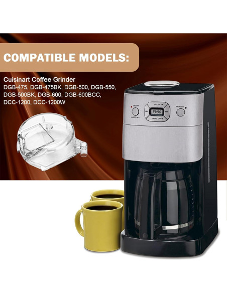 Tapa de Reemplazo DGB-500GLID para Molinillo Cuisinart