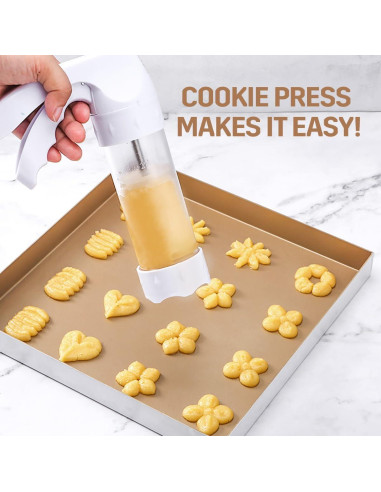 Pistola para Galletas AXWATDEI con 6 Boquillas y 12 Discos