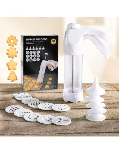 Pistola para Galletas AXWATDEI con 6 Boquillas y 12 Discos
