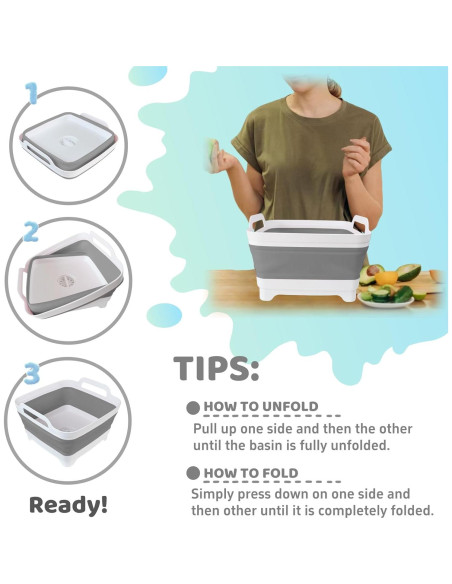 Fregadero Plegable GIMWA 9L Portátil para Camping y Biberones Fregadero Plegable GIMWA 9L Portátil para Camping y Biberones