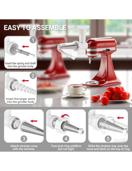 Colador y Picadora de Carne GVODE para Kitchenaid 1,19 kg