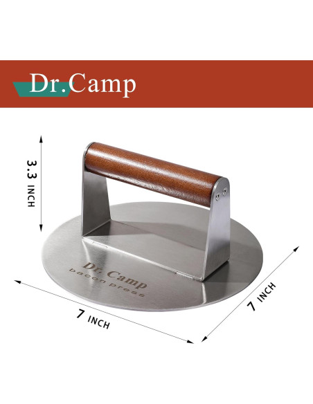 Prensa de hamburguesas de acero inoxidable 17.78 cm Foshan Prensa de hamburguesas de acero inoxidable 17.78 cm Foshan