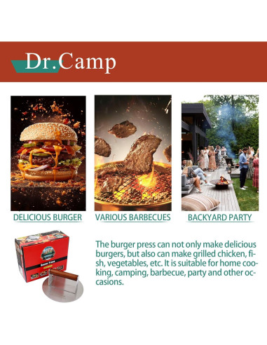 Prensa de hamburguesas de acero inoxidable 17.78 cm Foshan