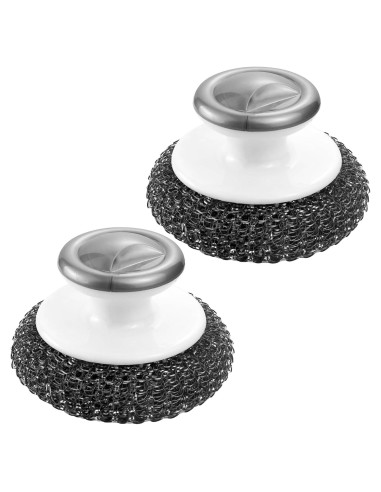 Estropajo de Acero Inoxidable con Mango Abvsdu - 2 Pcs