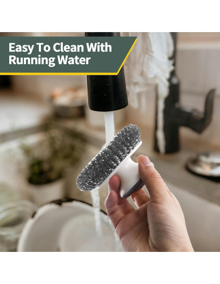 Estropajo de Acero Inoxidable con Mango Abvsdu - 2 Pcs