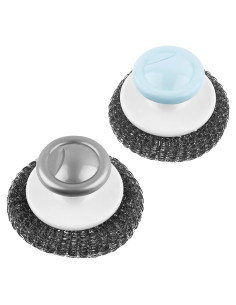 Estropajos de acero inoxidable KTOJOY, 2 unidades, gris azul