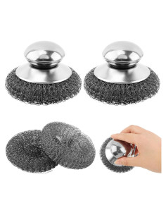 Estropajo de Acero Inoxidable Kakalote con Mango y Repuestos