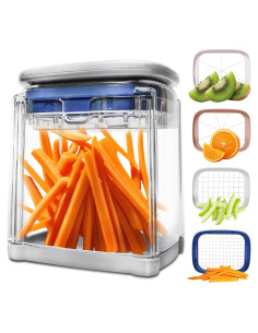 Cortador de Papas Fritas Manual ZHANG XIAO QUAN 4 Cuchillas