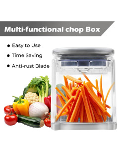 Cortador de Papas Fritas Manual ZHANG XIAO QUAN 4 Cuchillas 2