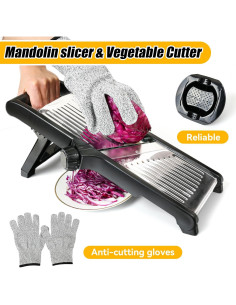 Rebanador de Mandolina Ajustable XAYCDEHN Acero Inoxidable 2