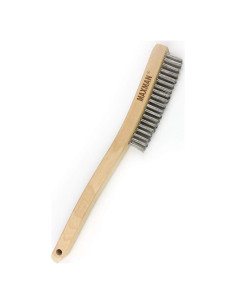 Cepillo de Alambre Inoxidable MAXMAN 35,56 cm Mango Madera