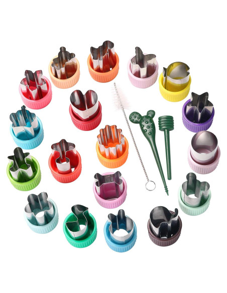 Juego de Cortadores de Verduras LAXIZAR 18 Piezas Mini