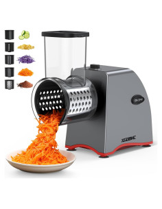 Rallador de Queso Eléctrico XGOBHC 250W 5 Cuchillas Inox