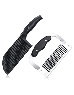 Cortador de Verduras Crinkle Patelai 2 Pcs Acero Inoxidable