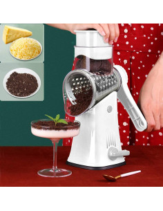 Rallador de Queso Rotatorio BNUNWISH 5 en 1 Acero Inoxidable 2