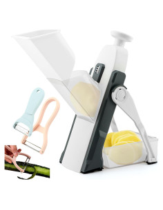 Rebanador Mandolina Ranjaner Ajustable Gris con Pelador