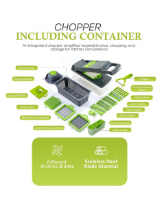 Cortador de Verduras Mandolina NextG Ideaz 16 en 1 Multifuncional 2