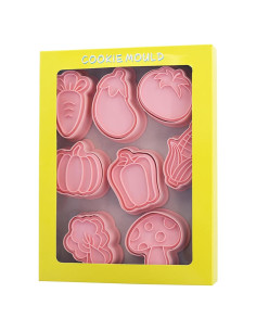 Juego de 8 Cortadores de Galletas Tuxxzis Verduras 6,13 cm