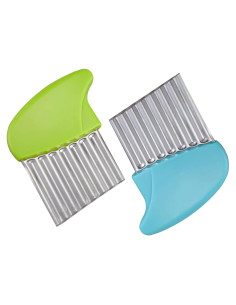 Cortador de Ondas AORVST Acero Inoxidable 2 Piezas Verde Azul