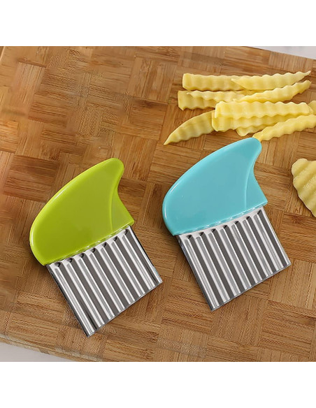 Cortador de Ondas AORVST Acero Inoxidable 2 Piezas Verde Azul