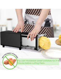Cortador de Papas Fritas Eléctrico YOTAN 3,35 kg Acero Inoxidable 2