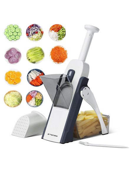 Cortador de Mandolina ZTQCSQ 5 en 1 Ajustable Azul