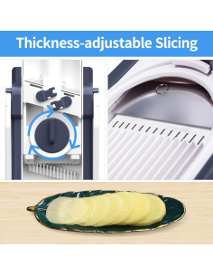 Cortador de Mandolina ZTQCSQ 5 en 1 Ajustable Azul 2