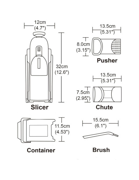 Cortador de Mandolina ZTQCSQ 5 en 1 Ajustable Azul