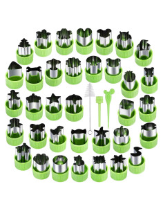 Cortadores de Galletas Mini 35 Piezas NUEVO VIVO Verde