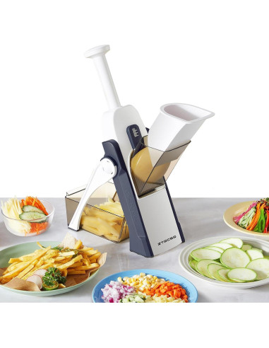 Cortador de Mandolina ZTQCSQ 5 en 1 Ajustable Azul