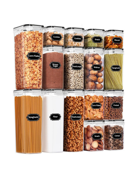 Conjunto de 16 Contenedores Herméticos PRAKI - Almacenamiento de Alimentos