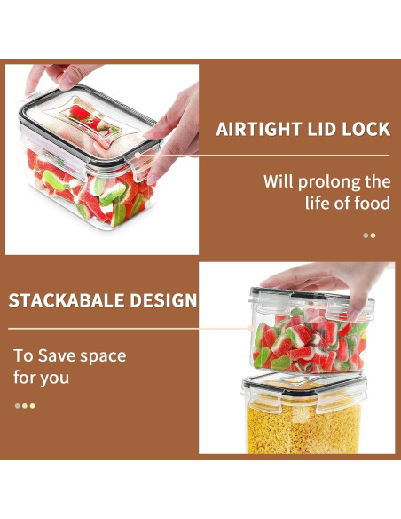Conjunto de 16 Contenedores Herméticos PRAKI - Almacenamiento de Alimentos