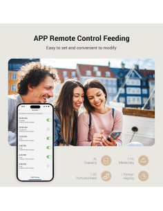 Comedero Automático para Gatos Espelho 4L WiFi Control App 2
