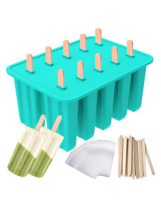 Moldes de Paletas de Silicona Ozera 10 Cavidades Verde
