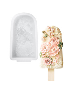 Moldes de Silicona para Paletas de Flores Liobelon