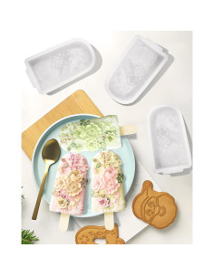 Moldes de Silicona para Paletas de Flores Liobelon 2
