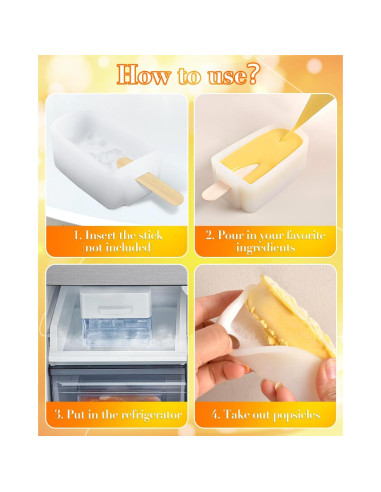 Moldes de Silicona para Paletas de Flores Liobelon