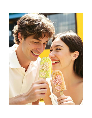 Moldes de Silicona para Paletas de Flores Liobelon