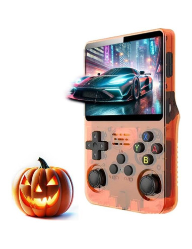 Consola de Juegos Retro Anbernic R36S 3.5" IPS 64GB Naranja