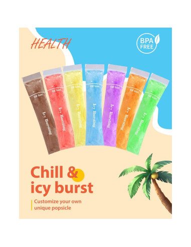 150 Bolsas Desechables Grvntot para Paletas de Hielo 236ml